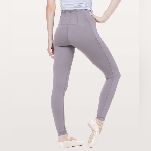 RARE Lululemon Principal Dancer Corsetry Tight *28" Lunar Rock‎ W5BI5S Size 4 - Picture 4 of 11